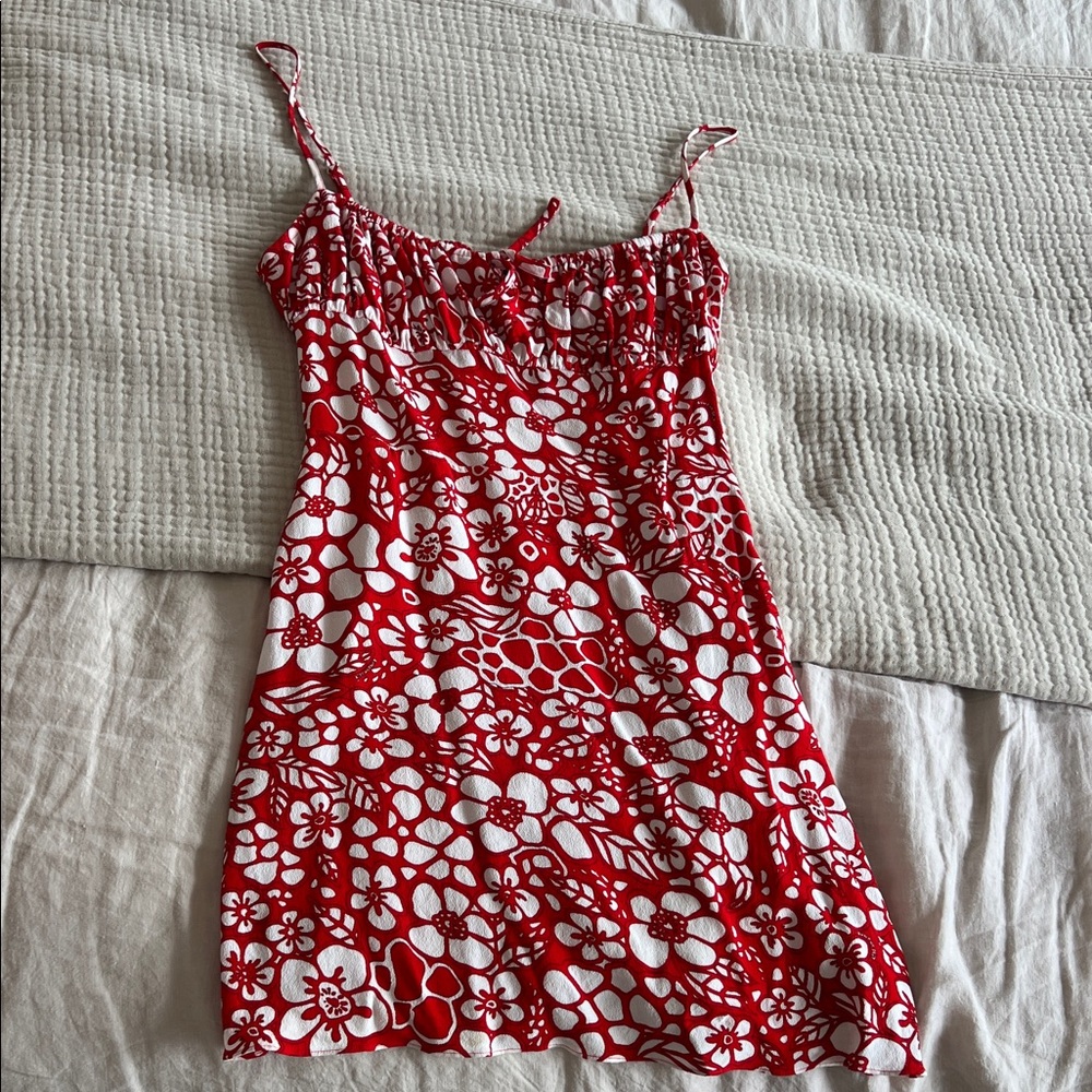 Sunday Best Vibrant Red and White Dress